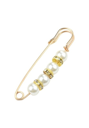 2 Güvenlik Broş İnce İşçilik Maruz Kalmayı Önler Çekici Sahte İnci Kadın Güvenliği