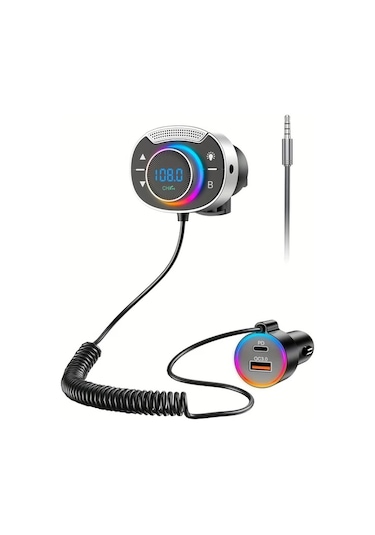 Honeybeeshop Standart Araç Kablosuz 53 Teleskopik Çift Usb Şarj Cihazı Eller Serbest Arama Pd30 Qc30 Desteği