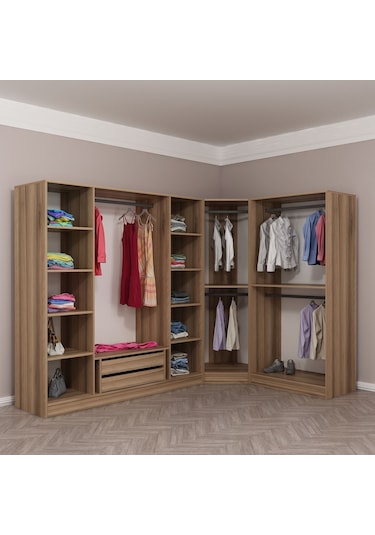 Minar Kale 7 Kapaklı 2 Ç Köşe Dolap Dore 190cm