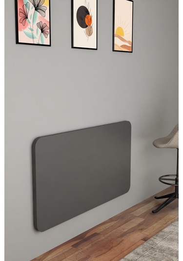 Katlanabilir Duvara Monte Masa - 50x90 Cm Ofis, Ev Çalışma Masası Antrasit