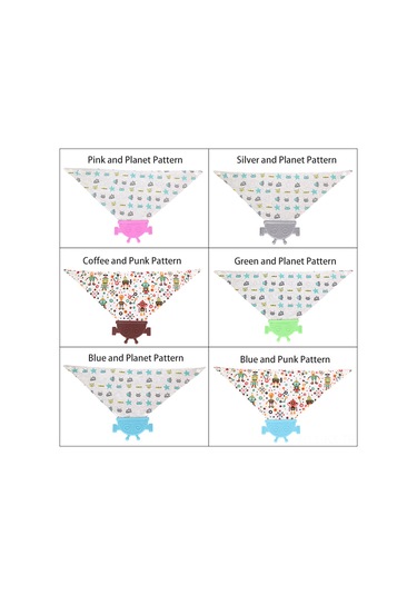 Kangvka Pink Gezegen Robot Desenli Pamuklu Tıraşlık - Silikon Uçlu, Dışarıdaki Sulardan Koruyan, Diş Çıkma Ağrısı Yumuşatan Bebek Bibsi