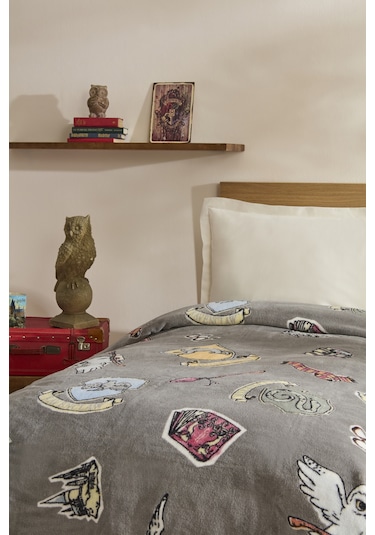 Karaca Home Harry Potter Draco Tek Kişilik Battaniye Antrasit