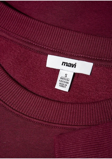 Mavi Bisiklet Yaka Basic Bordo Kadın Sweatshirt M1610198-70415 Bordo Mavi Bisiklet Yaka Basic Bordo Kadın Sweatshirt M1610198-70415 Bordo