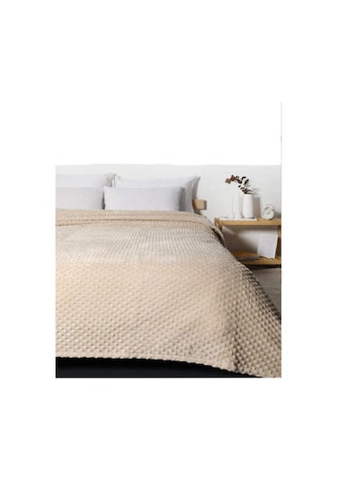 Mink Tomurcuk Battaniye 500 Bej Battal Boy 200x220 Bej