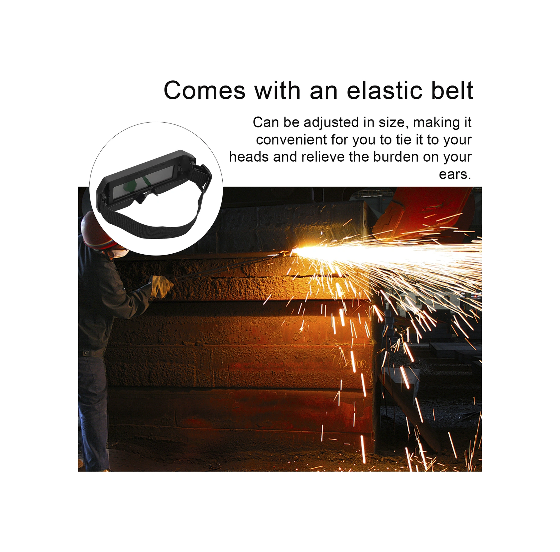 Skycity Kafa Tutan Otomatik Parlaklık Regülasyonlu Kaynak Gözlüğü - Isı Ve Çakmak Koruyucu Elektrik Kaynakçılığı Göz Koruması