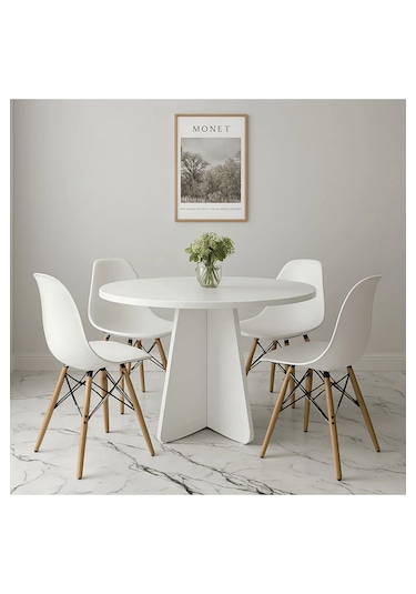 Yuvarlak Modern Dekoratif Yemek Masası Mutfak Masası-dekoratif