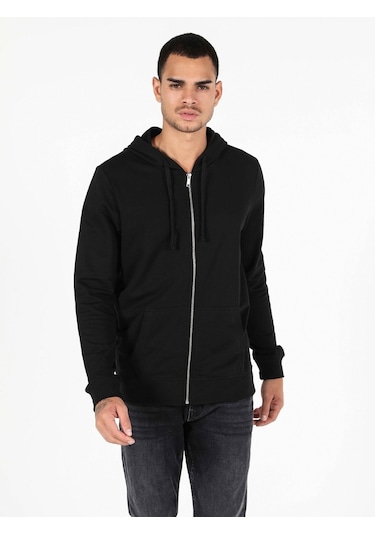 Colin's Regular Fit Kapişonlu Siyah Erkek Sweatshirt CL1002717_q1.v1_BLK