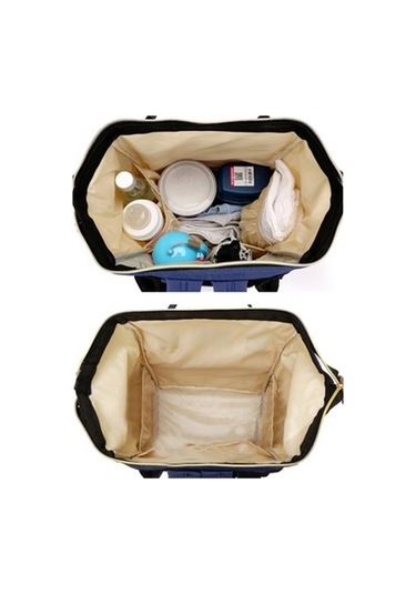 Mumya Çantası Büyük Kapasiteli Çok Fonksiyonlu Sırt Çantası Su Geçirmez Biberon Bezi Çantası Siyah Siyah