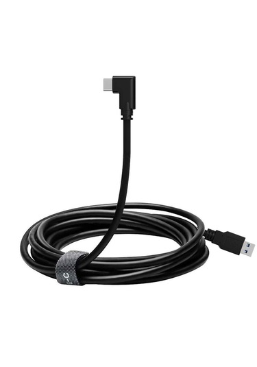 5 Metre Vr Bağlantı Kablosu Usb-c Usb-a 90 L Tipi Hızlı Ve Düşük Gecikmeli Data Kablo Vr Gözlük Uyumlu Esnek & Dayanıklı