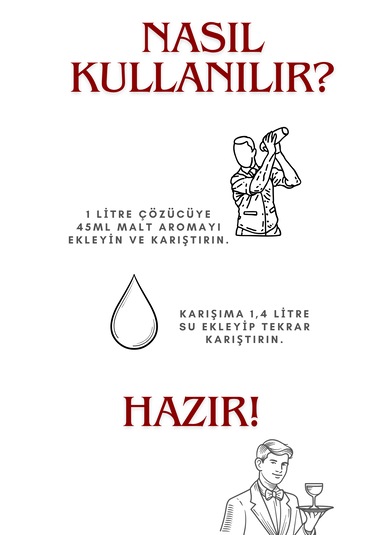 Can Meşe Kırmızı Malt Aroma Viski Kiti 45 ML - 1 L Uyumlu