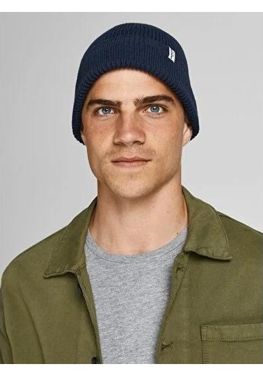 Jack & Jones Jacbrink Beanie Noos Erkek Bere-27684 - Lacivert