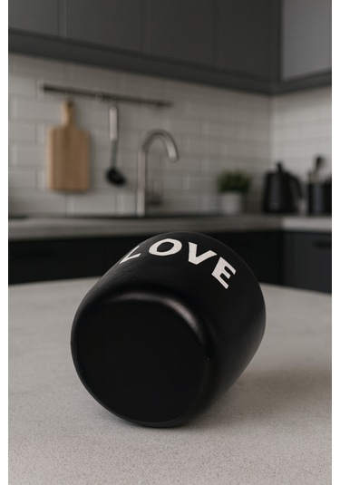 Dekoratif Kokulu Mum Love Siyah