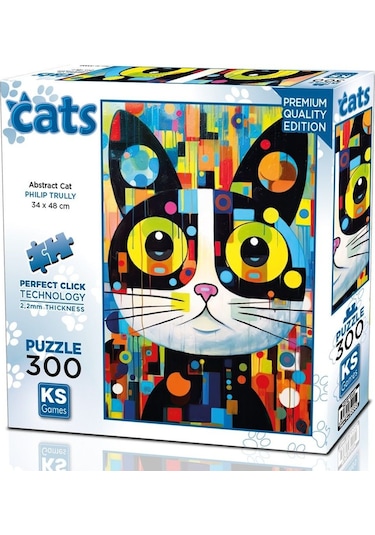 Ks Games 300 Parçalı Abstract Cat - Soyut Kedi Puzzle - Philip Trully - 19262