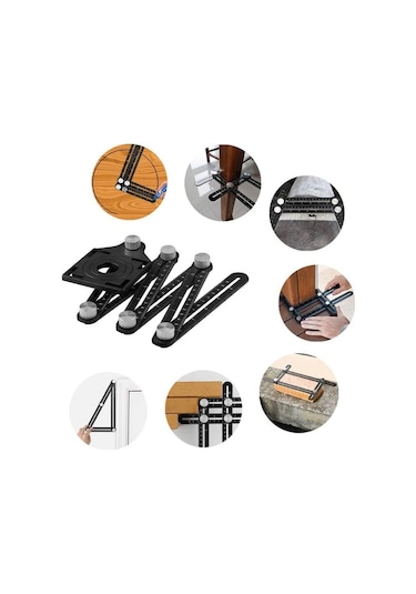 Alüminyum Alaşım Delik Şablon Cetveli Fayans Granit Ölçme Cetveli