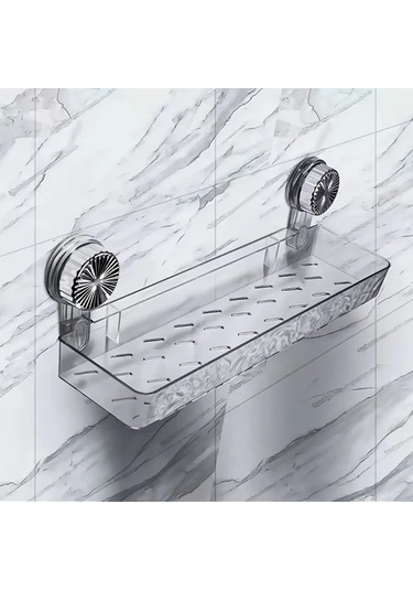 Willowhaven Gri Askılı Çok Katlı Banyo Rafı, Delme Gerekmez, Su Geçirmez Saklama Ünitesi Gri