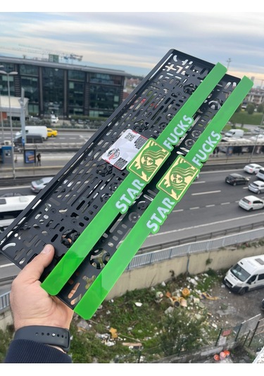 Star Fucks Özel Tasarım Lüks Pleksi Plakalık 2 Adet 2 Adet Plakalık