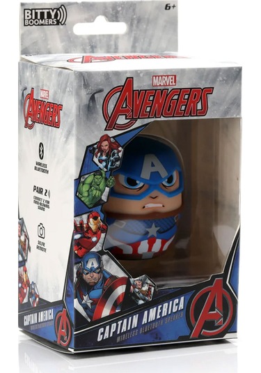 Bitty Boomers Marvel Captain America Figürlü Lisanslı Mini Bluetooth Hoparlör