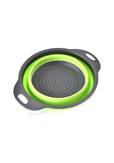 Cbtx Yaratıcı Katlanır Sebze Meyve Depolama Sepeti Organizatör Drenaj Sepeti, L, Boyut: 29.5 23.5 10cm Yeşil