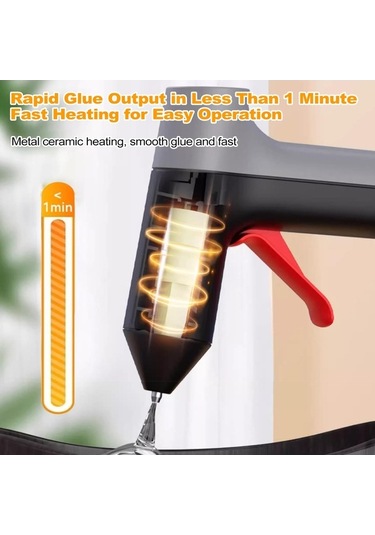 Pazly 3.7v Mini Tutkal Makinesi Seti, 30 Saniye Ön Isıtmalı, 30 Adet Tutkal Çubuğu, 2000mah Pil