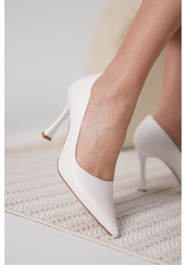 Kocadal Kocadal Blade Mat Beyaz Kadın Stiletto Muhtelif