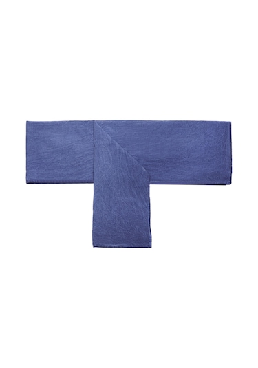 Taşlanmış Indigo Denim Pamuk Runner Mavi