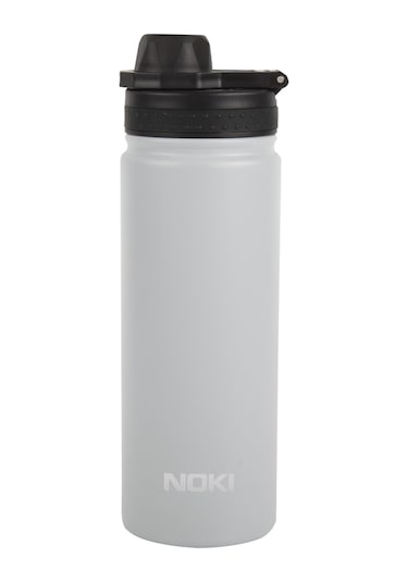 Noki Vidalı Kapak Taşıma Kulplu Çelik Matara 540 Ml T-0126 Gri