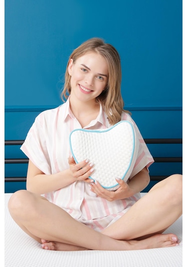 Viscofoam V Model Diz Arası Ortopedik Yastık Bacak Arası Visco Yastık - 23x23x5cm