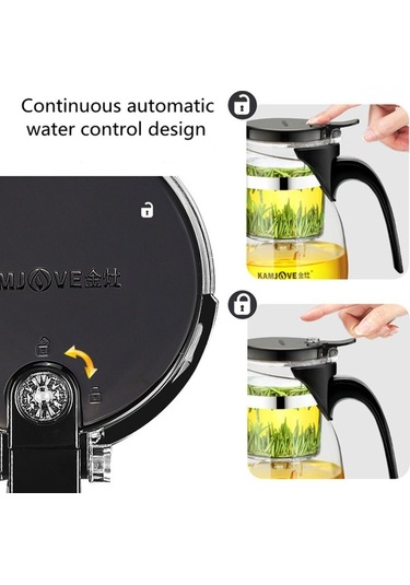 Sones Kamjove Elegant Cup Çaydanlık Isıya Dayanıklı Cam Çay Seti, Stil:tp-757 700ml Diğer