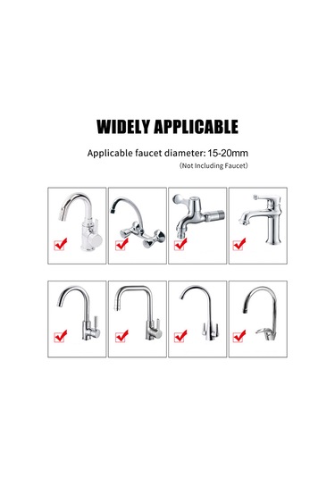 Qingmipy "klor Ve Ağır Metallerden Arındıran Su Filtresi Musluk Başlığı - Sıçrama Önleyici, Su Tasarruflu Mutfak Musluğu"