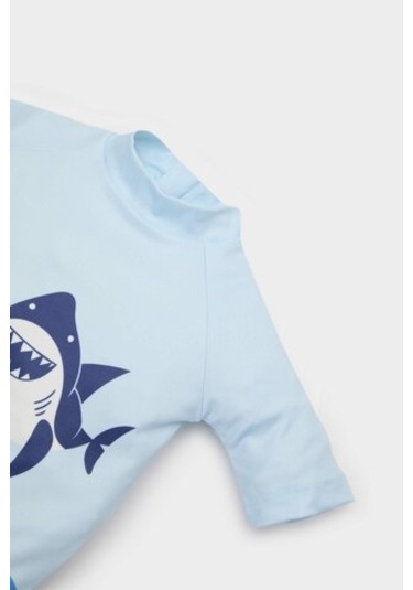 DeFacto Erkek Bebek Köpek Balığı Desenli Mayo E3356A525SMBE343 Mavi