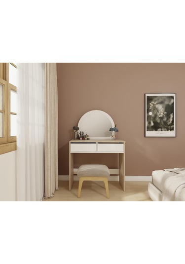 Huzur Makyaj Masası Kotonvizon-beyaz Renk Vizon