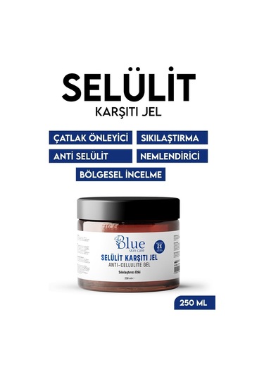 Blue Skin Care Kalça Göğüs Basen -sıkılaştırıcı- Bölgesel İncelme-çatlak Zayıflamak Ve Selülit Kremi Jel 250 Ml