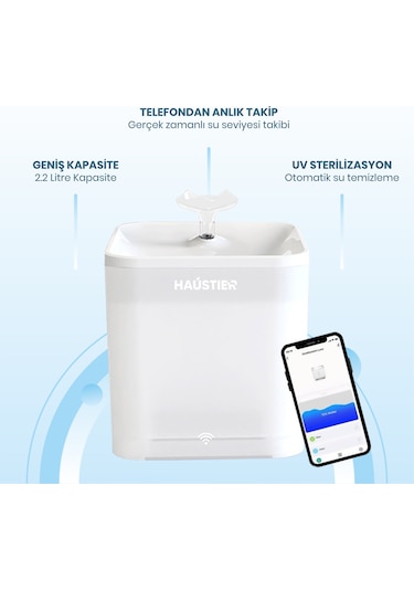 Haustier Wf004 Akıllı Kedi Köpek Su Sebili Su Şelalesi Su Pınarı