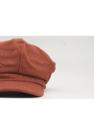 Şapkadan Kadın Yünlü Vintage Kasket Retro Kışlık Şapka 45645dr56699