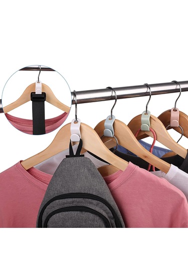 10'lu Çok Amaçlı Askı Kanca Dolap Askılığı Seti -al4803 Pembe