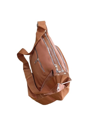 Mygeppetobag Suni Deri Bayan Çapraz Çanta -omuz Çantası Taba