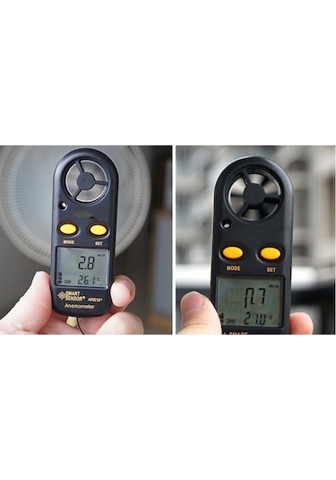 Smart Sensor AR 816 Rüzgar Hızı ve Sıcaklık Ölçer Anemometre