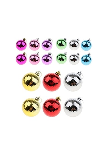 Lijinxu 6 Adet Set Noel Ayna Topları Süsler Noel Ağacı Asılı