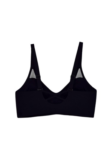 Kadın Silikonlu Lazer Kesim Sütyen B Cup Bgl-st04721 siyah