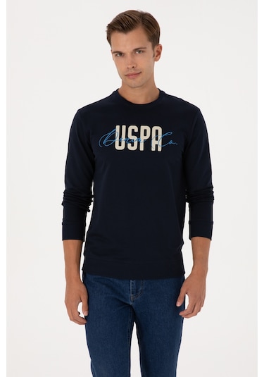 U.S. Polo Assn. Erkek Regular Fit Bisiklet Yaka Lacivert İnce Sweatshirt 50315570-VR033 U.S. Polo Assn. Erkek Regular Fit Bisiklet Yaka Lacivert İnce Sweatshirt 50315570-VR033