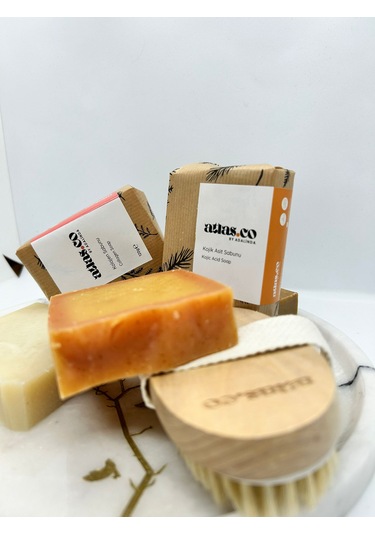 Atlas.Co Kojik Asit + Kolajen Sabunu 2 x 120 G + Selülit Fırçası
