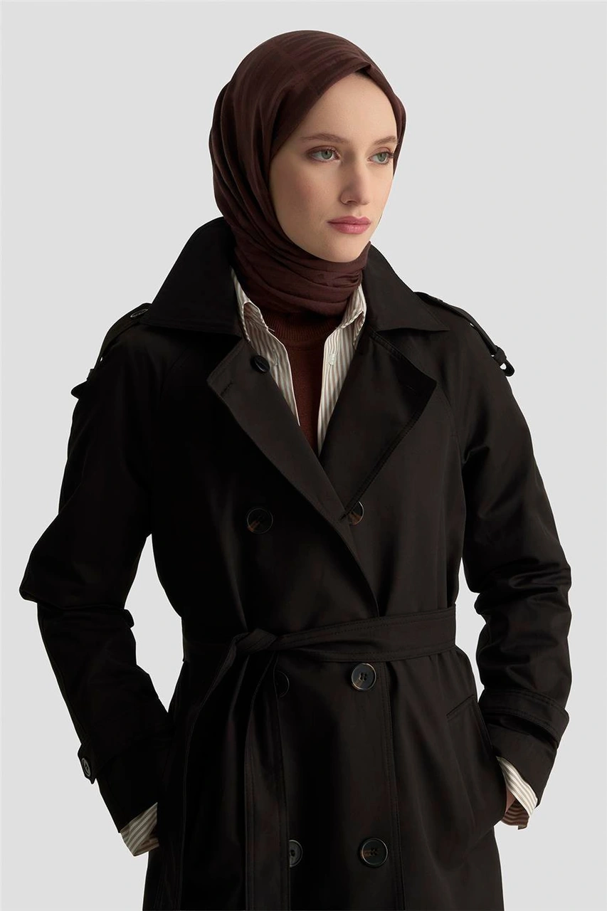Armine Trençkot 25kt713 Siyah Siyah