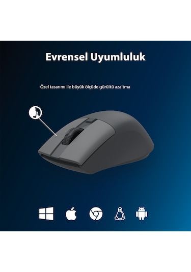 Philips SPK7528 Kablosuz Bluetooth 1600DPI 5 Tuşlu Sessiz Optik Mouse