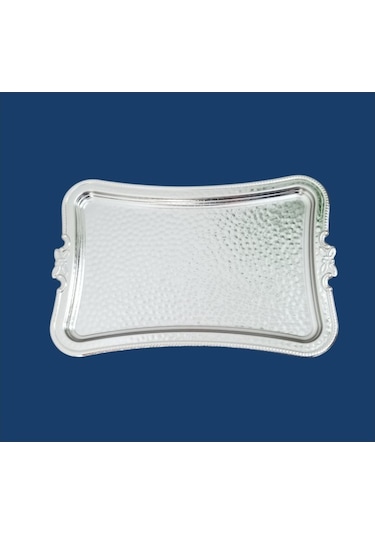 Akıllıelma-cooker Ckr3342 Sunum Tepsisi Dövme Desenli Dikdörtgen Gümüş 0157 Gümüş