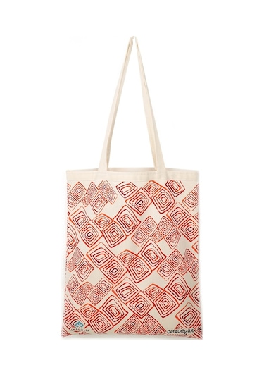 Anadolia Çatalhöyük Motif Ham Bez Çanta