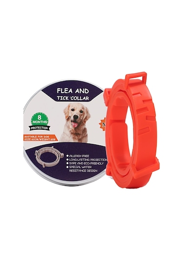 Pire Ve Kene Yaka Köpekler İçin Alüminyum Kasa İle Kediler, Boyut: 72cm Turuncu Çok Renkli