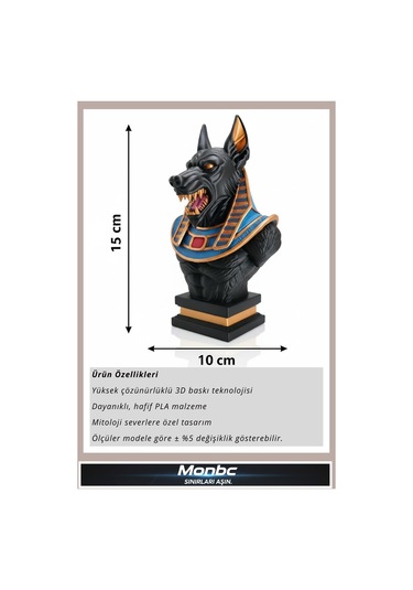 Monbc Antik Mısır Tanrısı 3d Tasarım Dekoratif Biblo, Hediyelik Ve Ev Ofis İçin Şık Aksesuar