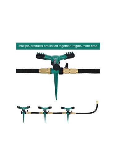 360 Döner 3 Kollu Otomatik Bahçe Fıskiyesi 0639 Mavi