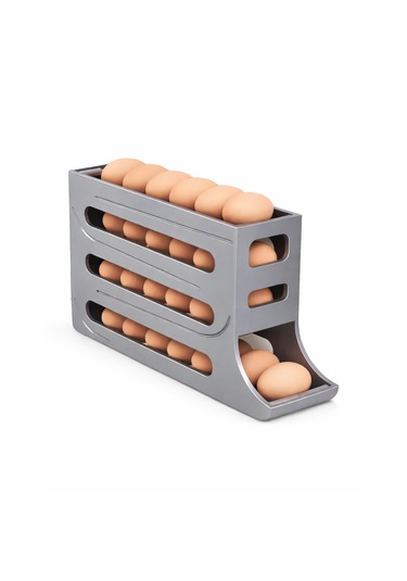 Microcase Abs Plastik Dolapiçi Yuvarlanır Tip Yumurta Organizer Ve Standı Al54529 Gri