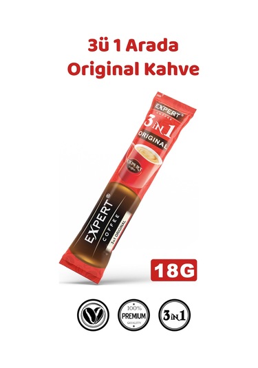 3 Ü 1 Arada Orijinal Hazır Kahve 24 Lü 18g Granül